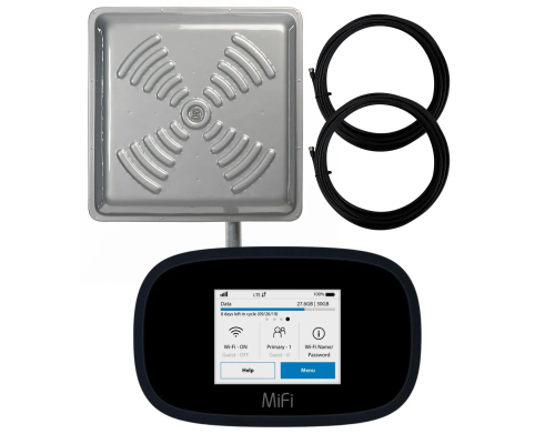 Комплект 4G інтернету для військових роутер Novatel MiFi 8800L + 4G антена MIMO 2x24 з кабелем та перехідниками (наймощніша антена 4G)