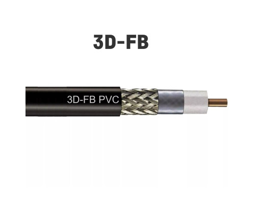 Коаксиальный кабель RunBit 3D-FB Coaxial Cable для 3G/4G интернета, за метр Коаксиальный кабель RunBit 3D-FB Coaxial Cable для 3G/4G интернета, за метр