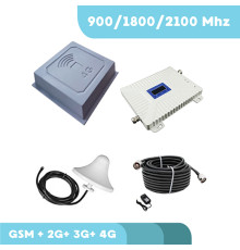 Підсилювач мобільного зв'язку та 4G інтернету з антеною 17 Дб (900/1800/2100 МГц)