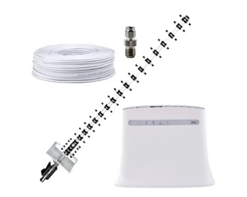 Комплект 4G WiFi роутер ZTE 283 + 4G антена 21 дБ + кабель RG-58U + перехідник