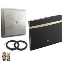 Комплект 4G WiFi роутер Huawei B525s + панельна антена 4G LTE Планшет MIMO Квадрат 2х17 Дб