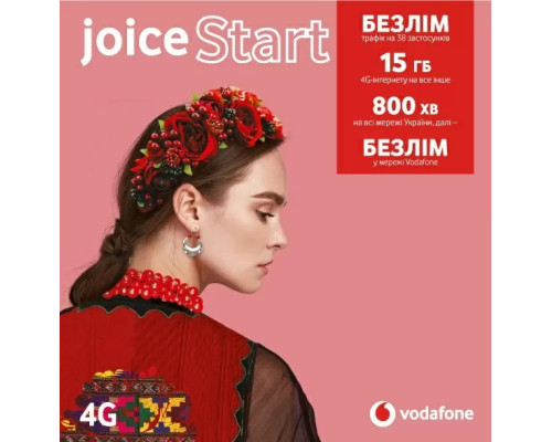 Стартовий пакет Vodafone Joice Start (перший місяць сплачено)