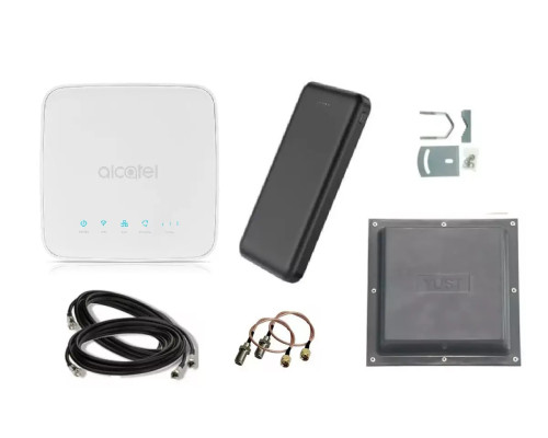 Комплект 4G WiFi роутер Alcatel HH40 + автомобільна антена 10 дБ + Powerbank 10000 мА·год
