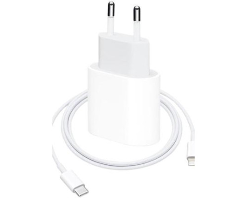Мережевий зарядний пристрій 20W USB-C Power Adapter USB-C to Lightning Cable (MHJE3ZM)
