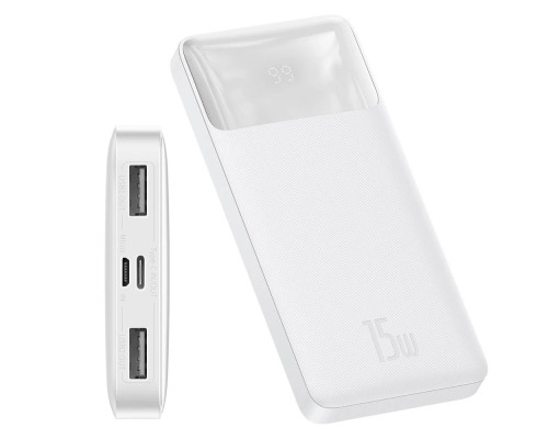 Повербанк Baseus Bipow Power Bank 15W 10000 mAh White Повербанк Baseus Bipow Power Bank 15W 10000 mAh White