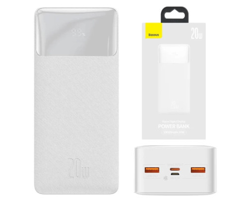 Повербанк Baseus Bipow Power Bank 30000mAh 22.5W Quick Charge White (PPDML-N02) Повербанк Baseus Bipow Power Bank 30000mAh 22.5W Quick Charge White (PPDML-N02)