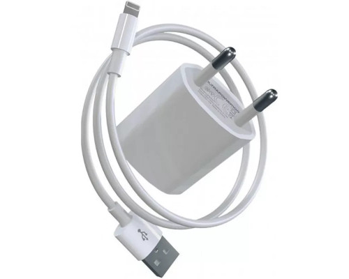 Кабель для iPhone Lightning to USB зарядний кабель для iPad IOS 2m і блок живлення зарядний Комплект White PAVLYSH (PZ-20)